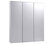 Tri-View Medicine Cabinet, 24"x30", Stainless Steel Trim, Partially Recessed