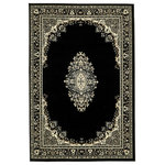Unique Loom - Unique Loom Black Washington Reza 4' 0 x 6' 0 Area Rug - The gorgeous colors and classic medallion motifs of the Reza Collection will make a rug from this collection the centerpiece of any home. The vintage look of this rug recalls ancient Persian designs and the distinction of those storied styles. Give your home a distinguished look with this Reza Collection rug.