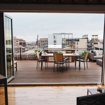 Downtown Living Rooftop Deck -- Envision Distinction Spiced Teak composite deck