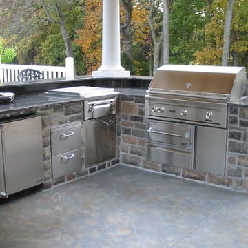 Rustic Grill and Deck Over Looking the Forest