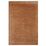 Bareens Designer Rugs - Boho Chic Ziegler Madeline Brown Tan Hand-Knotted Wool Rug - 8'5'' x 11'8'' - Enhance the ambiance of your home with this magnificent Persian-influenced Turkish hand-knotted rug made by skilled artisans capable of creating the most exceptional vegetable dyes and hand-spun wool. This exquisite handmade rug is a one-of-a-kind Peshawar Kafkaz, otherwise identified as Chobi, Chobi Peshawar, Oushak, or Ziegler rug. These handmade rugs are crafted in Pakistan utilizing superior-quality wool imported from Australia, New Zealand, and Korea in two types of weaves: the Persian weave and the Mori weave. This rug is meticulously crafted by hand using the finest natural vegetable dyes extracted from local plants. The artisans use a blend of hand-spun local and fine merino wool, resulting in a rug with a compelling texture, higher lanolin content, and longer staple. The artisans occasionally incorporate natural or artificial silk into the pile to enhance specific motifs. The finished product is an awe-inspiring execution of flawless design and an understated palette that exudes elegance.