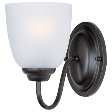 Stefan 1-Light Wall Sconce, Oil Rubbed Bronze, Frosted