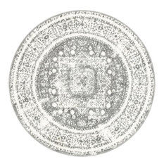 Unique Loom Cavalli Rosso Rug, 4'x4'