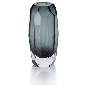 Juwelo Smoke Glass Vase, Small