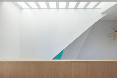 Minimalist family room photo in New York