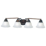 Maxim Lighting - Maxim Lighting 2689MROI Malaga-4 Light Bath Vanity in Transitional style-29 Inch - Maxim Lighting's commitment to both the residentiaMalaga-4 Light Bath  Oil Rubbed Bronze MaUL: Suitable for damp locations Energy Star Qualified: n/a ADA Certified: n/a  *Number of Lights: 4-*Wattage:60w E26 Medium Base bulb(s) *Bulb Included:No *Bulb Type:E26 Medium Base *Finish Type:Oil Rubbed Bronze