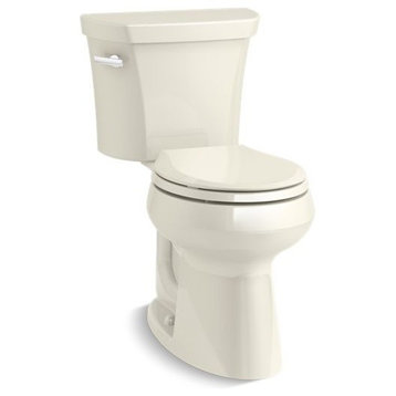 Kohler Highline 2-Piece Round-Front 1.28 GPF Toilet w/ Left-Hand Lever, Biscuit