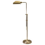 House of Troy - House of Troy Coach CH825-AB 1 Light Floor Lamp in Antique Brass - Cord Exits From Adjustment Arm. Height Adjusts From 35.5"-52.5".