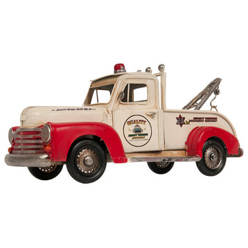 Metal Handmade Classic Chevrolet Tow Truck, Collectible Metal Scale Model