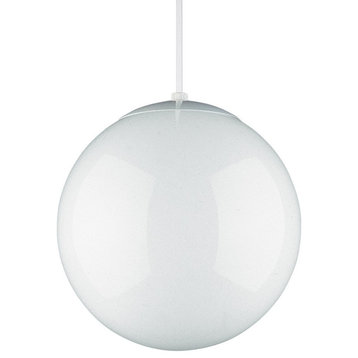 Sea Gull Leo, Hanging Globe 1-Light Pendant 6024-15, White