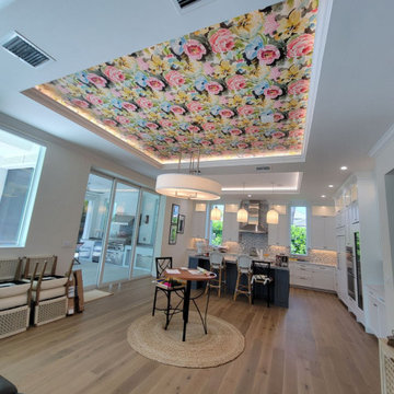 Ceiling wallpaper installation in Oakland