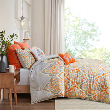 Madison Park Nisha Comforter Set in Orange