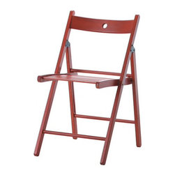 TERJE Chaise pliante, rouge - Dining Chairs
