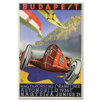 Vintage Apple Collection 'Budapest Travel' Canvas Art, 12x19