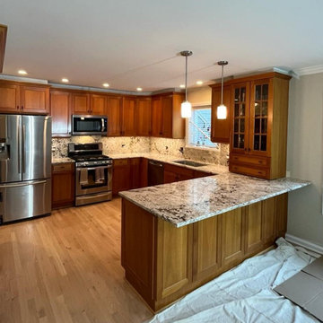 Granite With Full Height Granite Backsplash