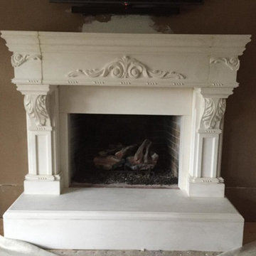Master Bedroom Fireplace Mantel Addition