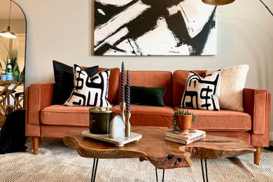 Inspiration for a mid-century modern living room remodel in Dallas