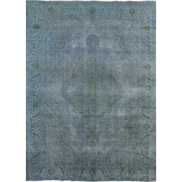 Hand Knotted Tabriz Overdyed Oriental 10'x13 Rug, W2564