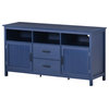2 Doors and 2 Drawers TV Stand Open Style Cabinet living room Sideboard