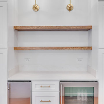 White Kitchen With Wood Tones