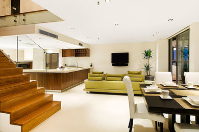Living room - contemporary living room idea in Sydney