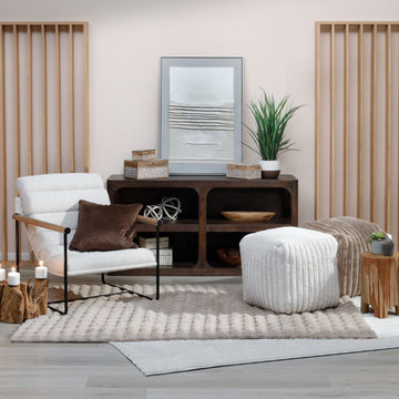 Soft Neutrals & Channeled Textures Create the Ultimate Cozy Corner