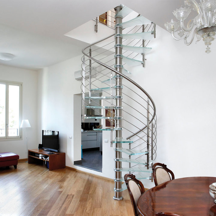 Illustration of Crystal Glass Staircase Decorating Ideas