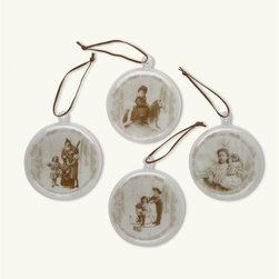 Victorian Glass Ornaments (Set Of 4) - Christmas Ornaments