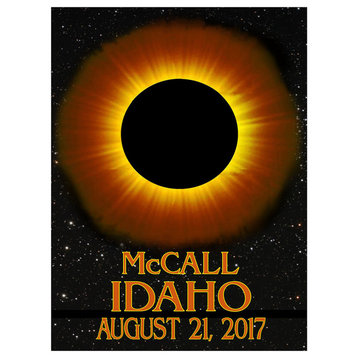 Nw Artmall Mccall Idaho Solar Eclipse Art Print, 18"x24"