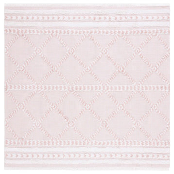 Safavieh Augustine Collection AGT714 Rug, Pink/Ivory, 6'4" x 6'4" Square