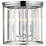 Z-lite - Z-Lite 439F12-CH Three Light Flush Mount Monarch Chrome - Full of clean lines, the sleek silhouette of this metal ceiling light radiates with a metallic finish and crystal accents. The modern rounded and smooth frame is complete with bright chrome.
