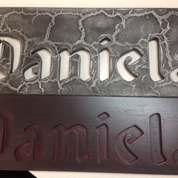 Laser cut name plates - Artwork