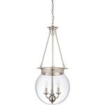 Savoy House - Savoy House 7-3301-3-109 Landon - 3 Light Pendant - Vintage charm is yours, with this wonderful LandonLandon 3 Light Penda Polished Nickel Clea *UL Approved: YES Energy Star Qualified: n/a ADA Certified: n/a  *Number of Lights: 3-*Wattage:60w E12 Candelabra Base bulb(s) *Bulb Included:No *Bulb Type:E12 Candelabra Base *Finish Type:Polished Nickel
