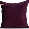 Textured Pintucks Plum Pillows Cover, Art Silk Pillow Covers, Plum Waves, 4. Plum (Paintbrush Flower), 14"x14"