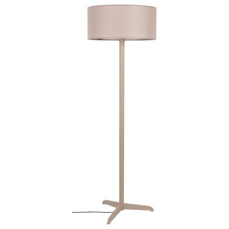 Taupe Drum Shade Floor Lamp | Zuiver Shelby