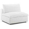 Commix Down Filled Overstuffed 3 Piece Sectional Sofa Set, White