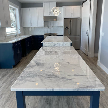 Navy Blue Shaker Cabinets