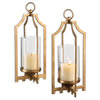 Uttermost Lucy Gold Candleholders, Set of 2