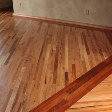 Red Oak Flooring with Brazilian Cherry Border