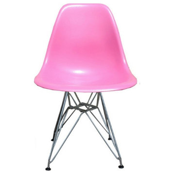 Eiffel Chrome Chair, Pink