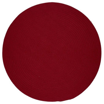 WearEver Poly Rug, Brilliant Red, 4' Round
