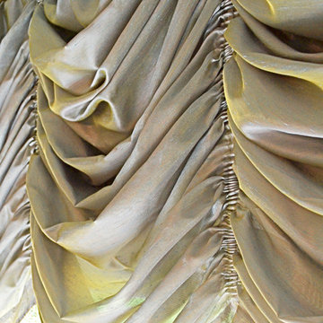 Silk Dupioni crystal window treatment