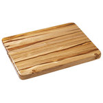 Teakhaus - Teakhaus 106 Edge Grain Board With Handles 20 x 15 x 1.5 - This 20 x 15 x 1.5 inch edge grain Teakhaus cutting board is the perfect companion in the kitchen. A full sized board featuring gorgeous teak construction, this adds both function and beauty to your workspace. Chop away without worry against this sturdy and thick construction.Teak is durable tropical hardwood that is rich in natural oils. These oils assist in repelling water and staining, which are the sources for bacteria and mold growth. As a result, teak is easier to keep clean and sanitary for kitchen use. Inset handles to help lift and carry the board. Sustainably harvested plantation teak from Latin America Rainforest Alliance and Forest Stewardship Council certified Boards.  Will vary slightly from photos due to unique construction