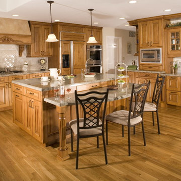 Saratoga Kitchen Addition with hand carved details.
