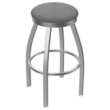 802 Misha 30 Swivel Bar Stool with Stainless Finish and Graph Alpine Seat