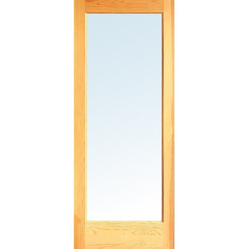 1-Lite Unfinished Pine Interior Door Slab, 32"x80"