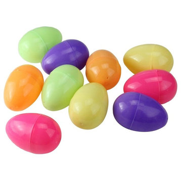Assorted Multicolored Springtime Fillable Easter Eggs 3", 10-Piece Set