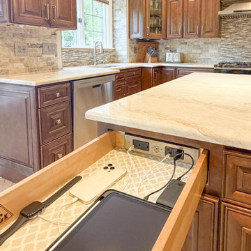 Kitchen Charging Drawer for Clutter-Free Counters