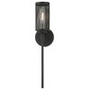 1 Light 21" Tall Wall Sconce, Black-Brushed Nickel Accents