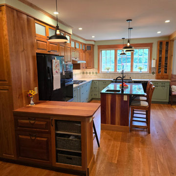 A Tradesman’s Expertise Transforms This Cherry Wood Kitchen in New Hampshire